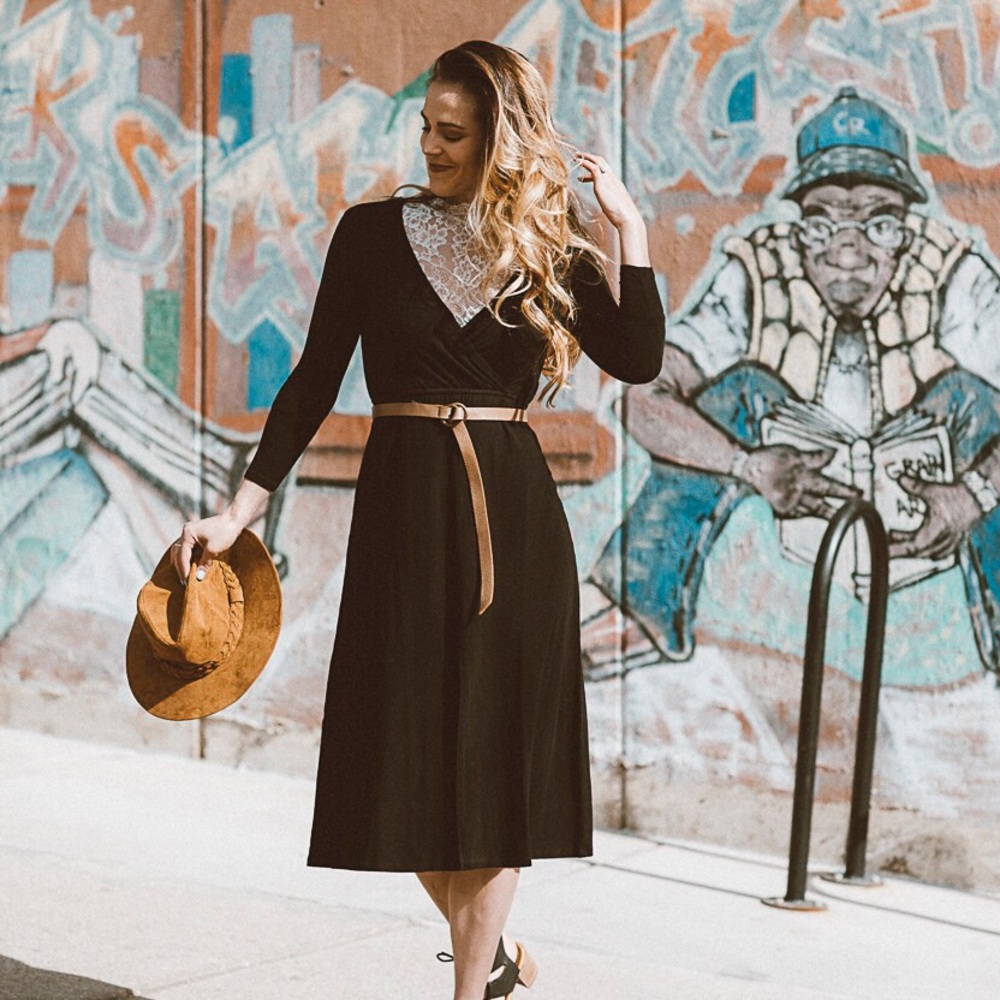 Little black cotton dress